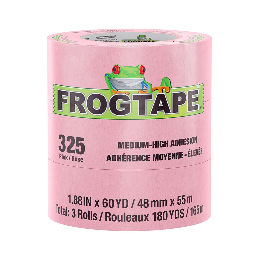 FrogTape CP 325 Medium - High Adhesion Masking Tape - 48MM x 55M x 6 - Pack - Pink - Rated f/325F [105335] - Houseboatparts.com