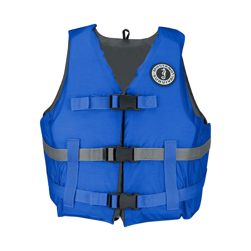 Mustang Livery Foam Vest - XL/XXL - Blue [MV7010 - 131 - XL/XXL] - Houseboatparts.com