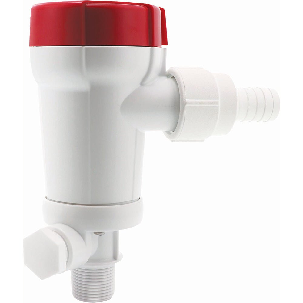 Rule 500 GPH Livewell Pump Straight Seacock Inlet [601FC] - Houseboatparts.com