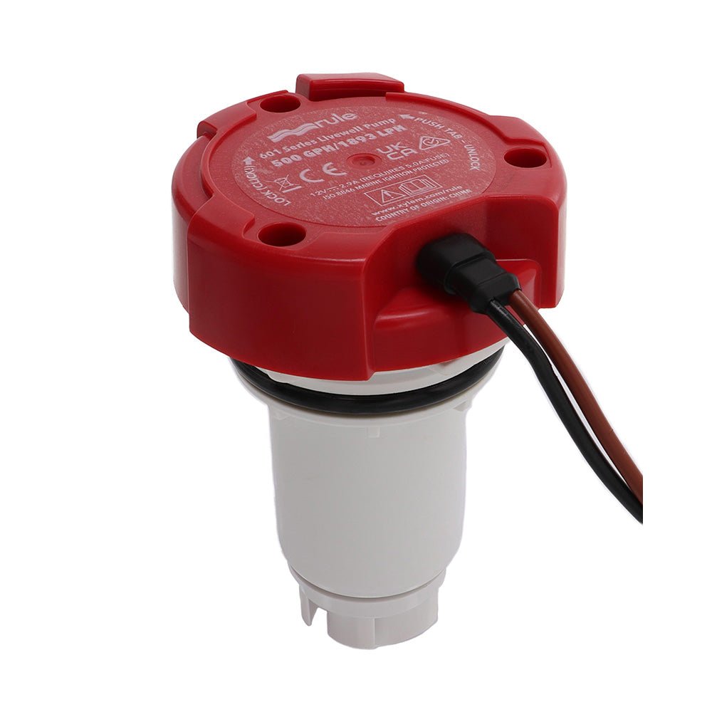Rule 500 GPH Livewell Pump Replacement Motor Cartridge [65DR] - Houseboatparts.com