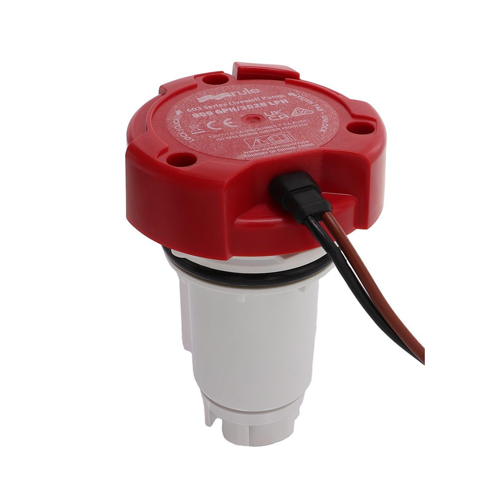 Rule 800 GPH Livewell Pump Replacement Motor Cartridge [66DR] - Houseboatparts.com