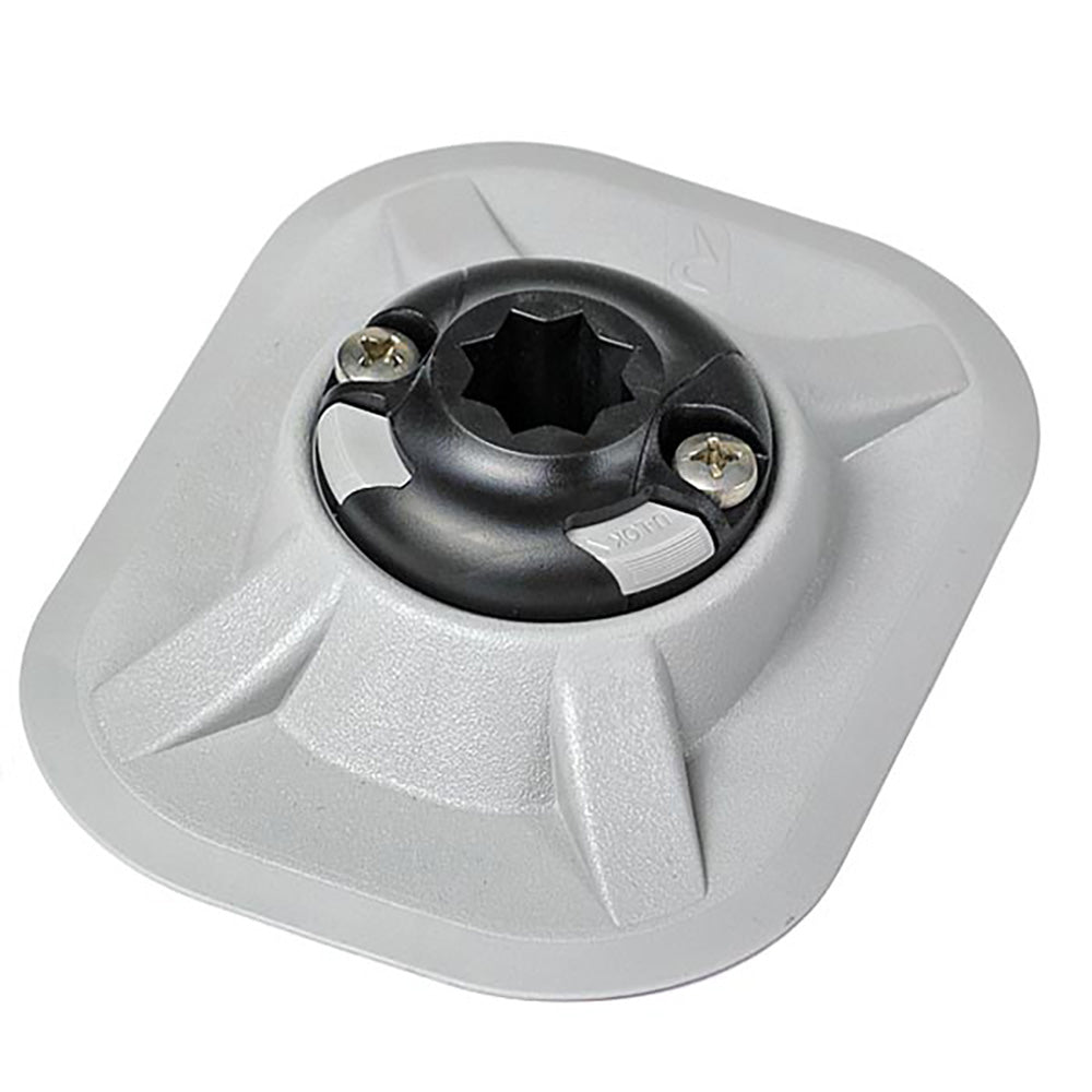 RAILBLAZA RibPort Base w/3M Backing - Grey [03 - 4064 - 51] - Houseboatparts.com