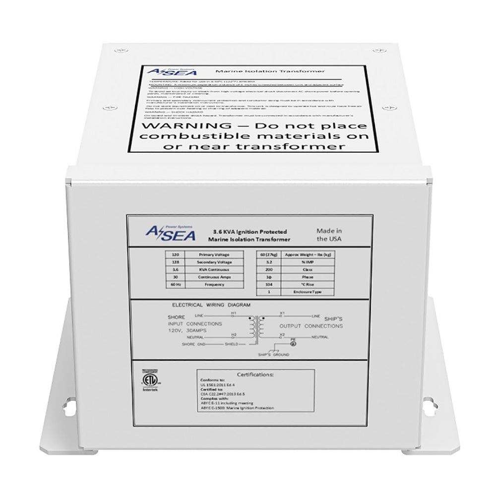 ASEA Power Systems 3.6 kVA Isolation Transformer [634003] - Houseboatparts.com