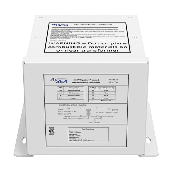 ASEA Power Systems 3.6 kVA Isolation Transformer [634003] - Houseboatparts.com