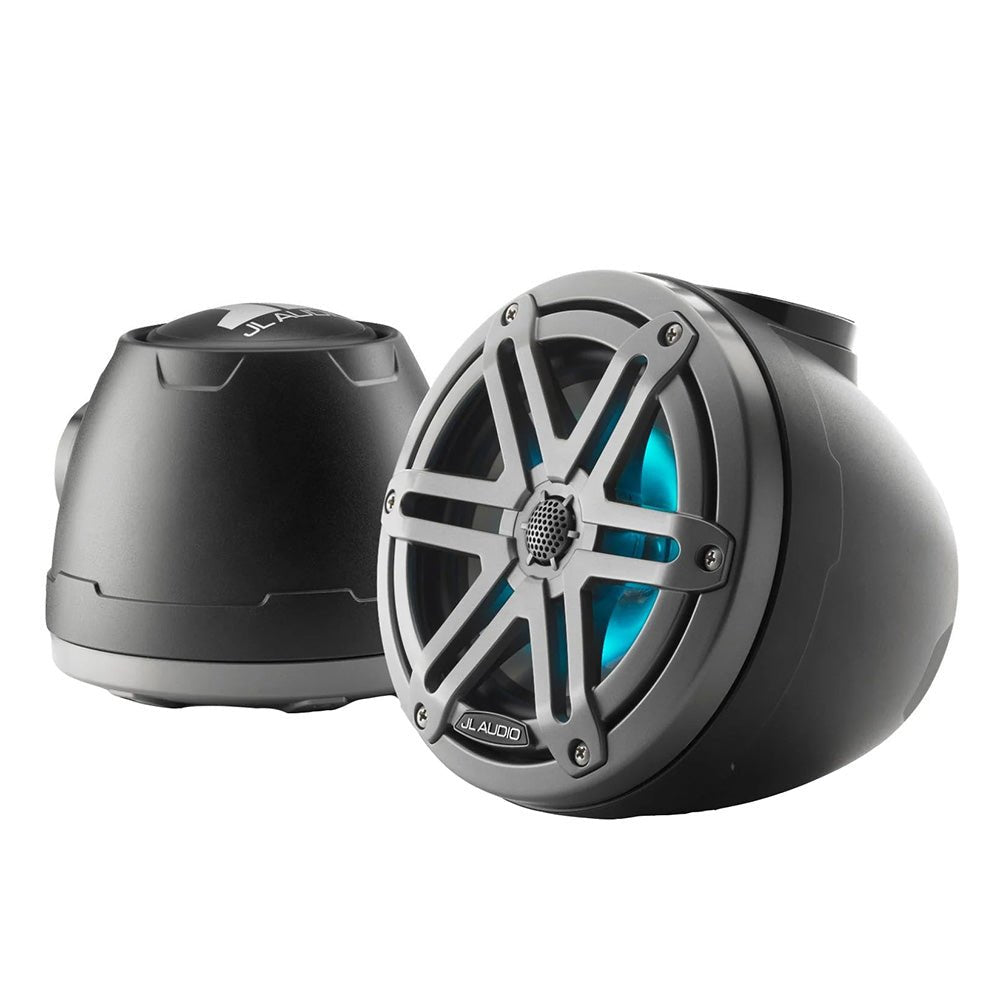 JL Audio M3 VeX Series 6.5" Enclosed Coaxial Speakers w/RGB LED Lighting Gray Metallic Sports Grilles - M3 - 650VEX - Mb - S - Gm - i [010 - 03259 - 00] - Houseboatparts.com