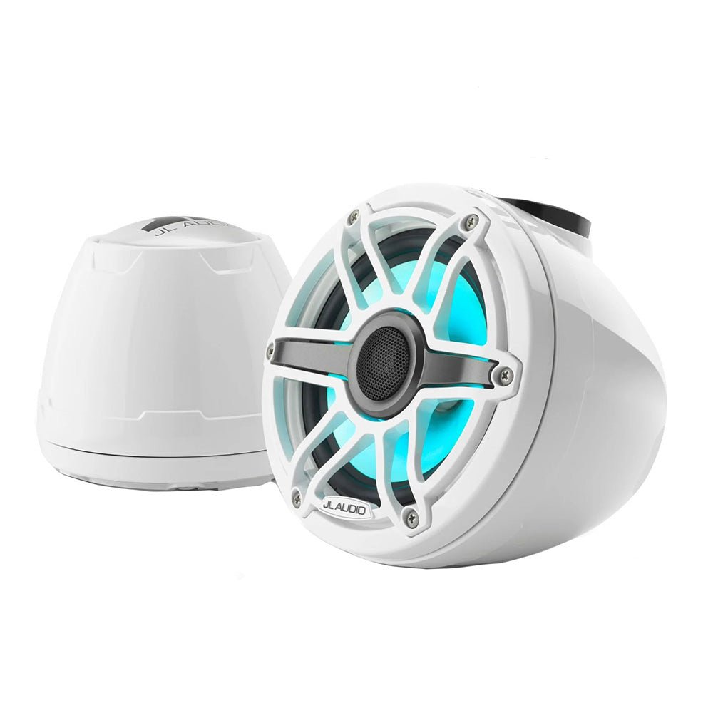 JL Audio M6 VeX Series 6.5" Enclosed Coaxial Speakers w/RGB LED Lighting White Sports Grilles - M6 - 650VEX - Gw - S - GwGw - i [010 - 03262 - 00] - Houseboatparts.com