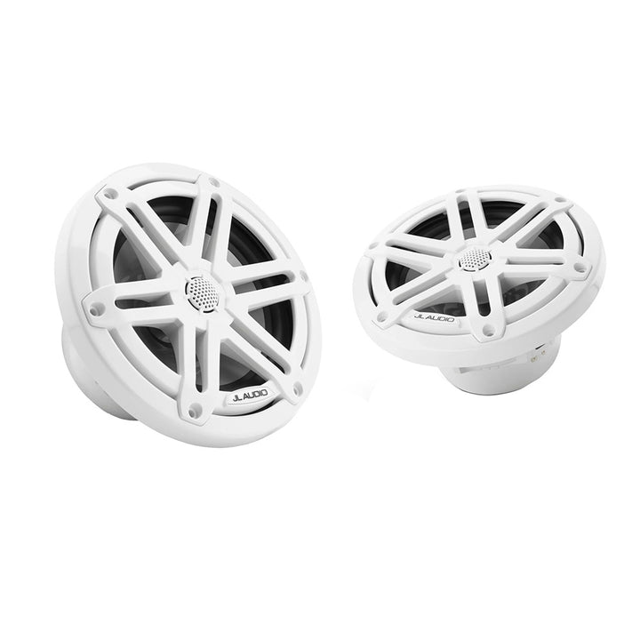 JL Audio M3 Series 6.5" Marine Coaxial Speakers w/Gloss White Sport Grilles - M3 - 650X - S - Gw [010 - 03063 - 00] - Houseboatparts.com