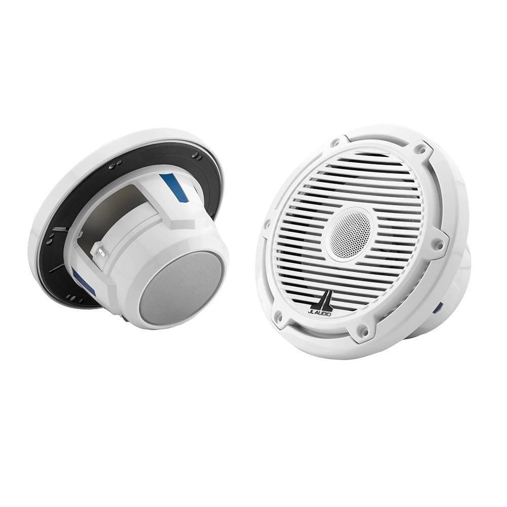JL Audio M6 Series 6.5" Marine Coaxial Speakers w/Gloss White Classic Grille - M6 - 650X - C - 3Gw [010 - 03497 - 00] - Houseboatparts.com