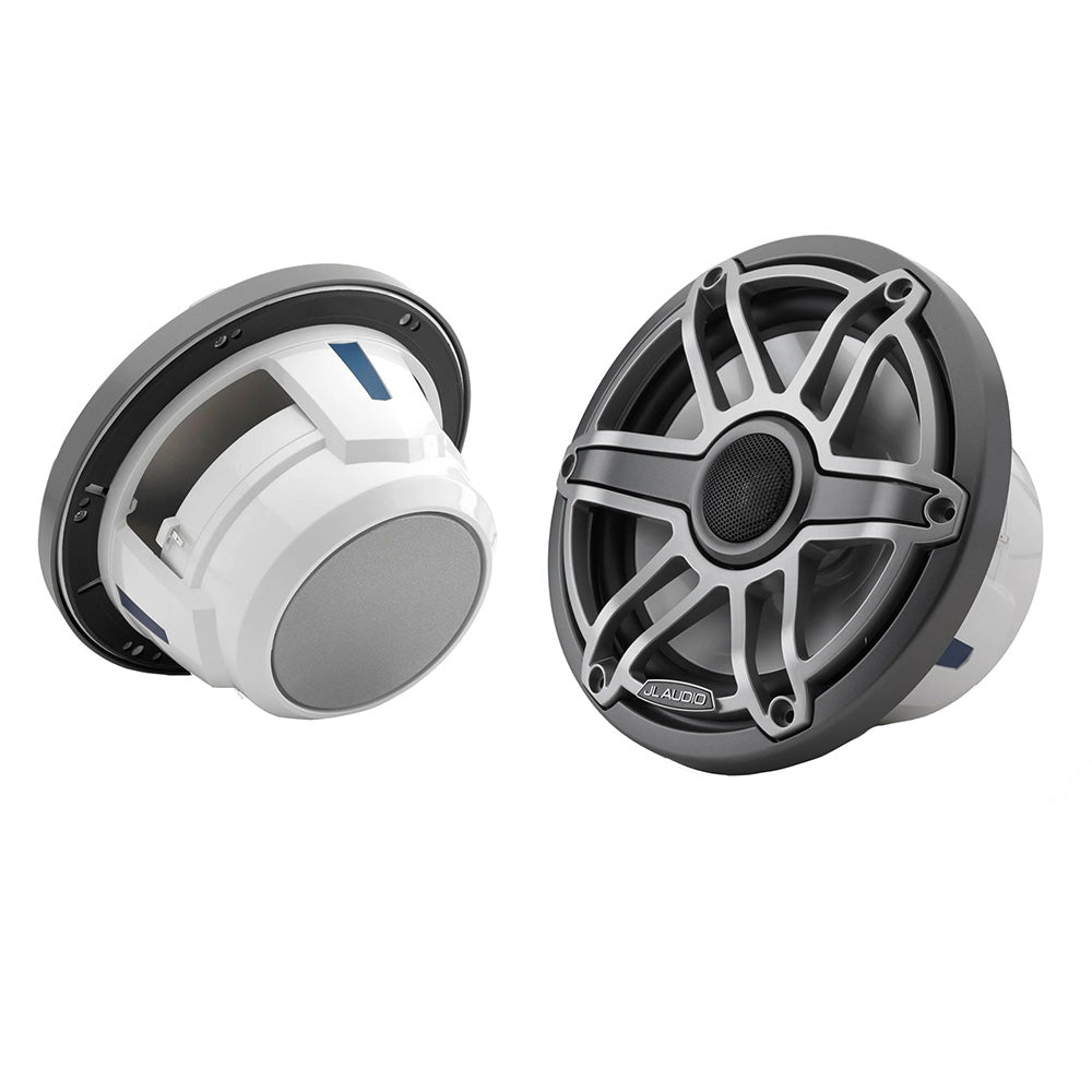 JL Audio M6 Series 7.7" Marine Coaxial Speakers w/Titanium Sport Grille - M6 - 770X - S - GmTi [010 - 03075 - 00] - Houseboatparts.com
