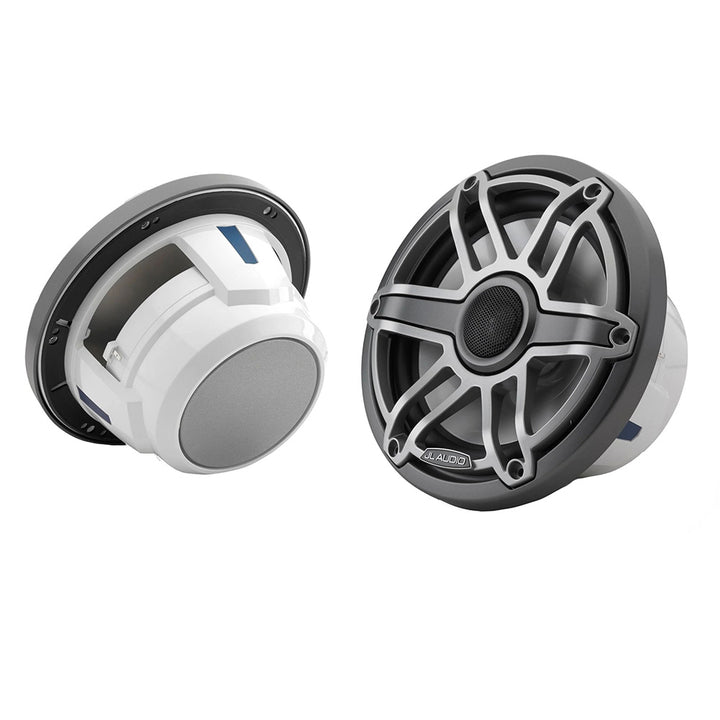 JL Audio M6 Series 7.7" Marine Coaxial Speakers w/Titanium Sport Grille - M6 - 770X - S - GmTi [010 - 03075 - 00] - Houseboatparts.com