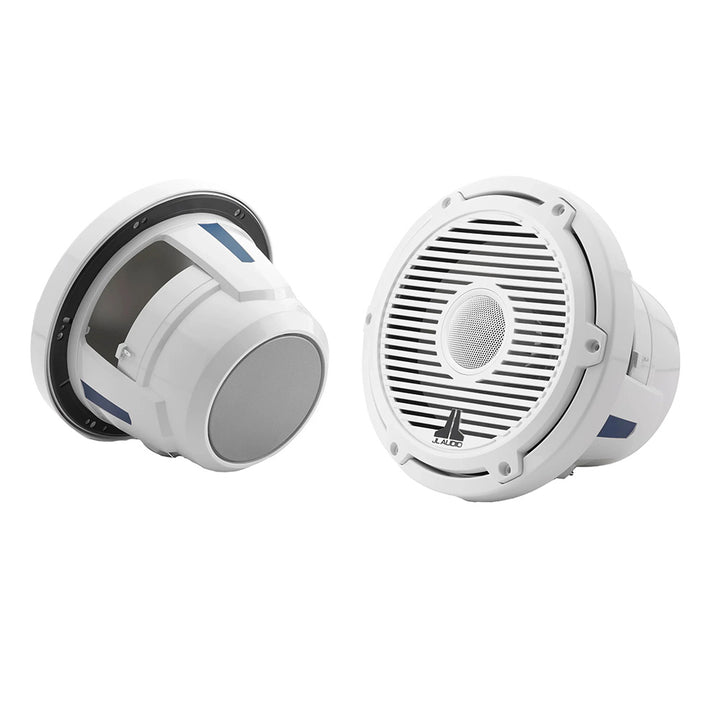 JL Audio M6 Series 8.8" Marine Coaxial Speakers w/Gloss White Classic Grille - M6 - 880X - C - 3Gw [010 - 03499 - 00] - Houseboatparts.com