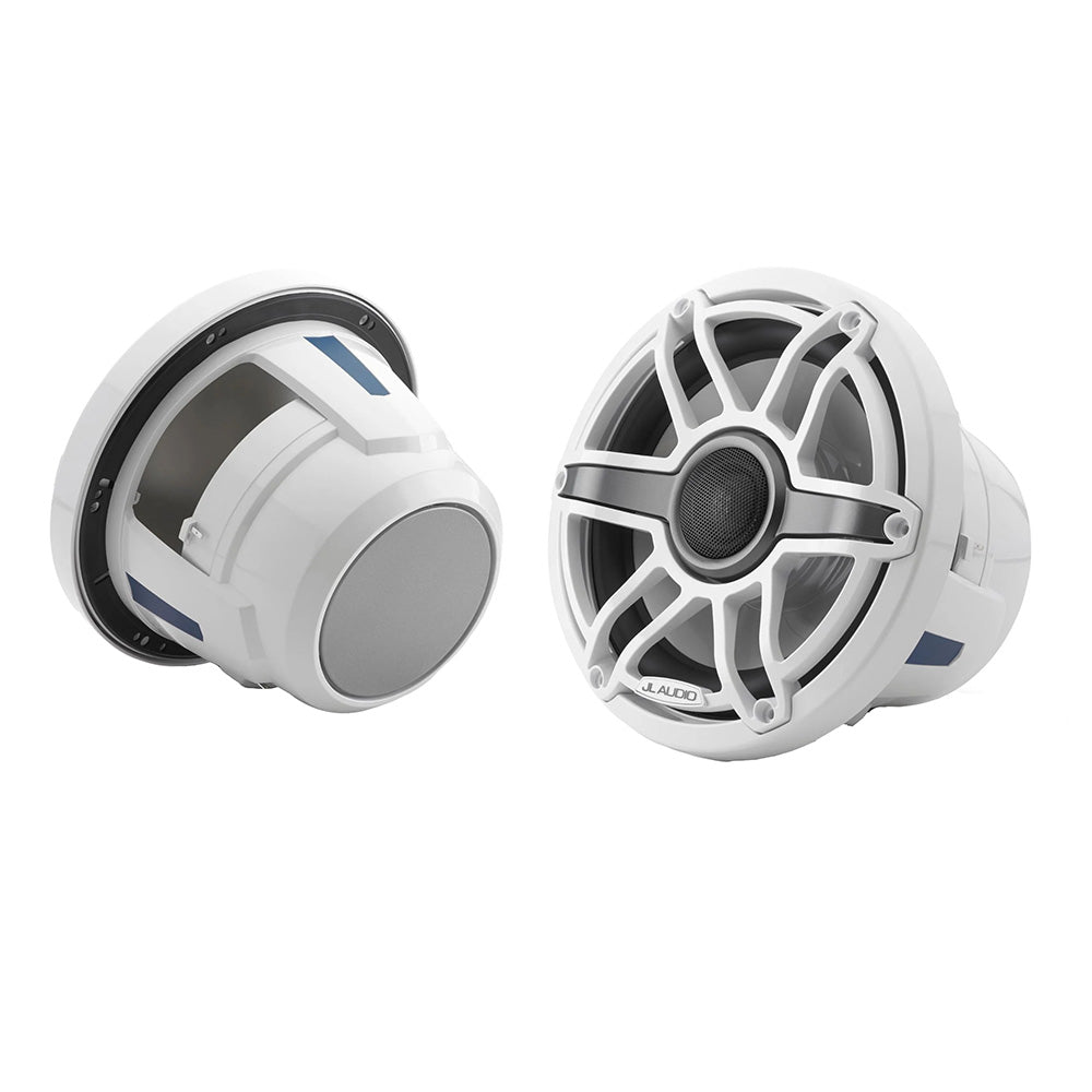 JL Audio M6 Series 8.8" Marine Coaxial Speakers w/Gloss White Sport Grille - M6 - 880X - S - GwGw [010 - 03078 - 00] - Houseboatparts.com
