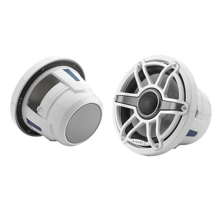 JL Audio M6 Series 8.8" Marine Coaxial Speakers w/Gloss White Sport Grille - M6 - 880X - S - GwGw [010 - 03078 - 00] - Houseboatparts.com