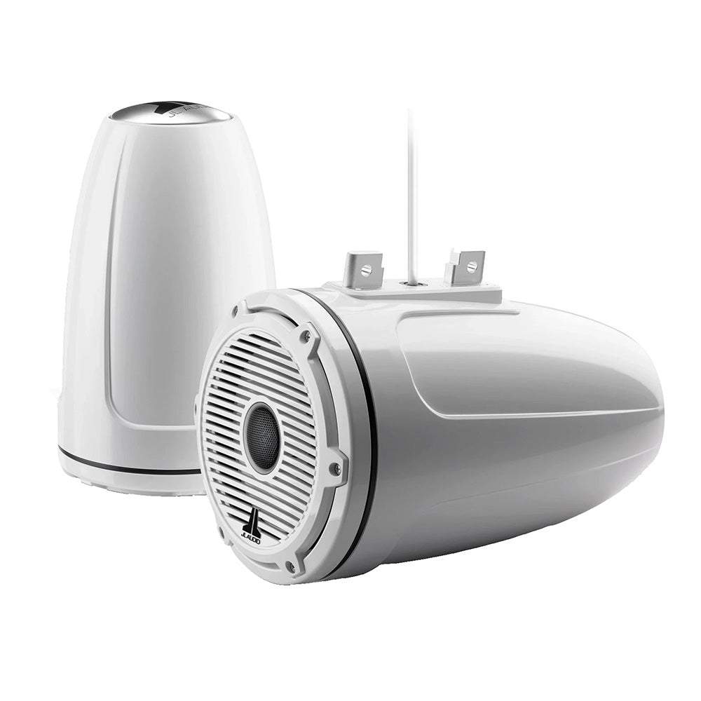 JL Audio M6 Series 7.7" Enclosed Tower Coaxial System w/Gloss White Classic Grille Black Tweeter Mesh - M6 - 770ETXv3 - Gw - C - GwGw [010 - 03276 - 00] - Houseboatparts.com