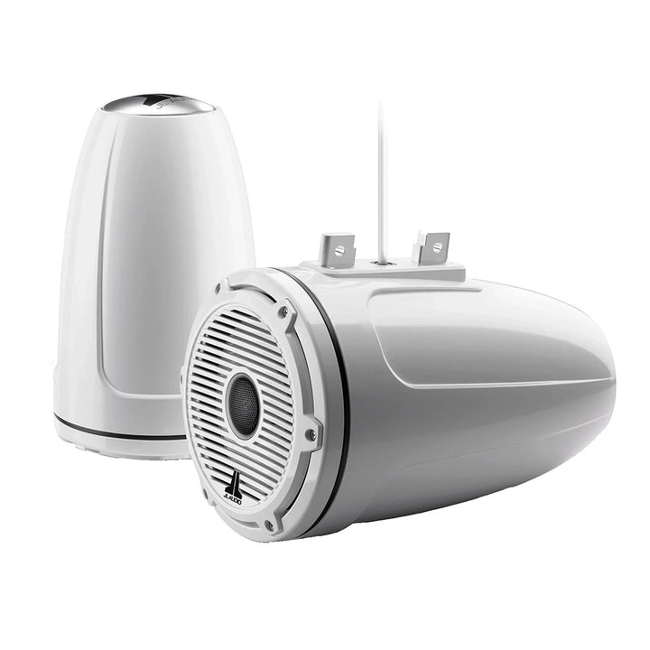 JL Audio M6 Series 7.7" Enclosed Tower Coaxial System w/Gloss White Classic Grille Black Tweeter Mesh - M6 - 770ETXv3 - Gw - C - GwGw [010 - 03276 - 00] - Houseboatparts.com