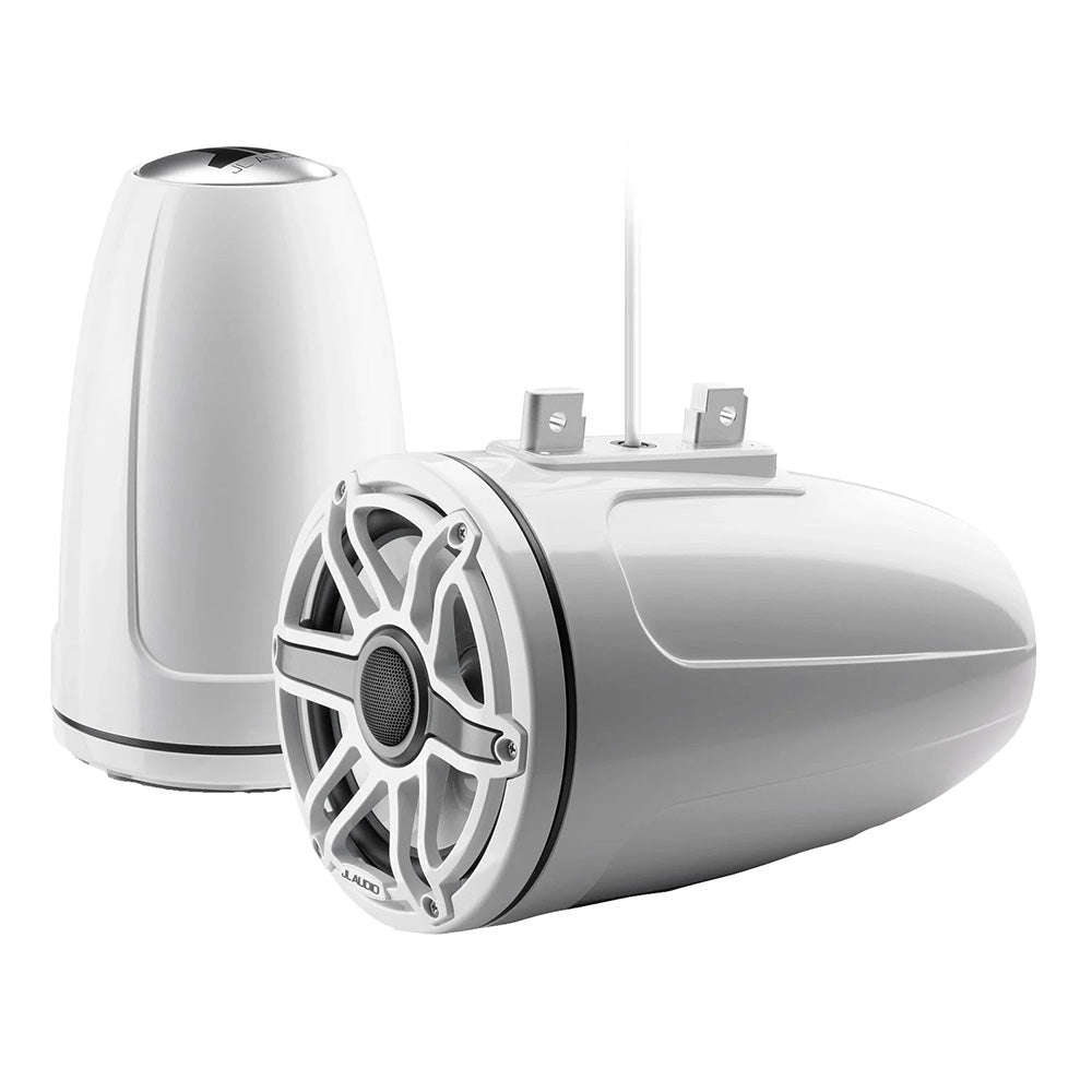 JL Audio M6 Series 7.7" Enclosed Tower Coaxial System w/Gloss White Sport Grille - M6 - 770ETXv3 - Gw - S - GwGw [010 - 03277 - 00] - Houseboatparts.com