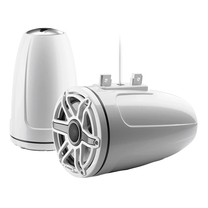 JL Audio M6 Series 7.7" Enclosed Tower Coaxial System w/Gloss White Sport Grille - M6 - 770ETXv3 - Gw - S - GwGw [010 - 03277 - 00] - Houseboatparts.com