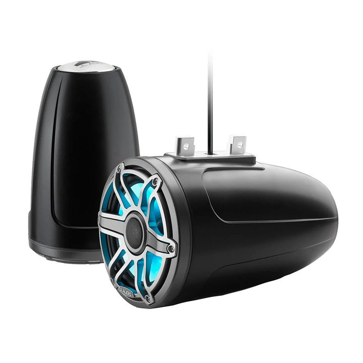 JL Audio M6 Series 7.7" Enclosed Tower Coaxial System w/Titanium Sport Grille Transflective LED Lighting - M6 - 770ETXv3 - Sb - S - GmTi - i [010 - 03088 - 00] - Houseboatparts.com