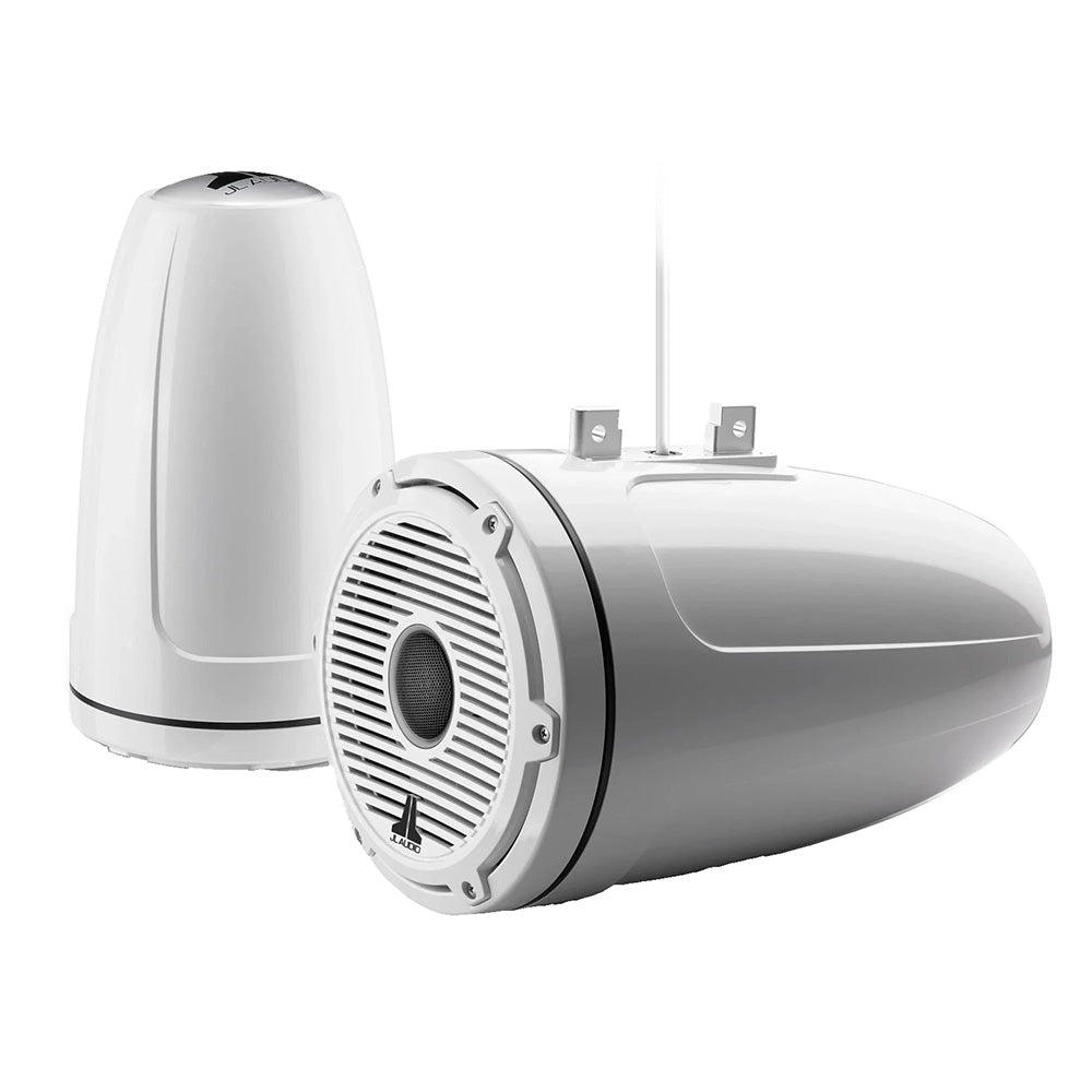 JL Audio M6 Series 8.8" Enclosed Tower Coaxial System w/Gloss White Classic Grille Black Tweeter Mesh - M6 - 880ETXv3 - Gw - C - GwGw [010 - 03280 - 00] - Houseboatparts.com