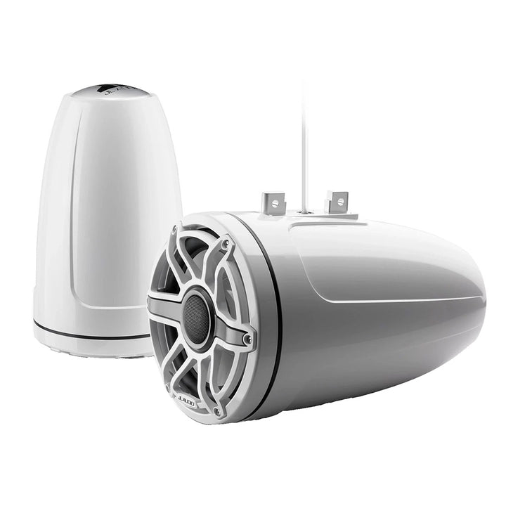 JL Audio M6 Series 8.8" Enclosed Tower Coaxial System w/Gloss White Sport Grille - M6 - 880ETXv3 - Gw - S - GwGw [010 - 03282 - 00] - Houseboatparts.com