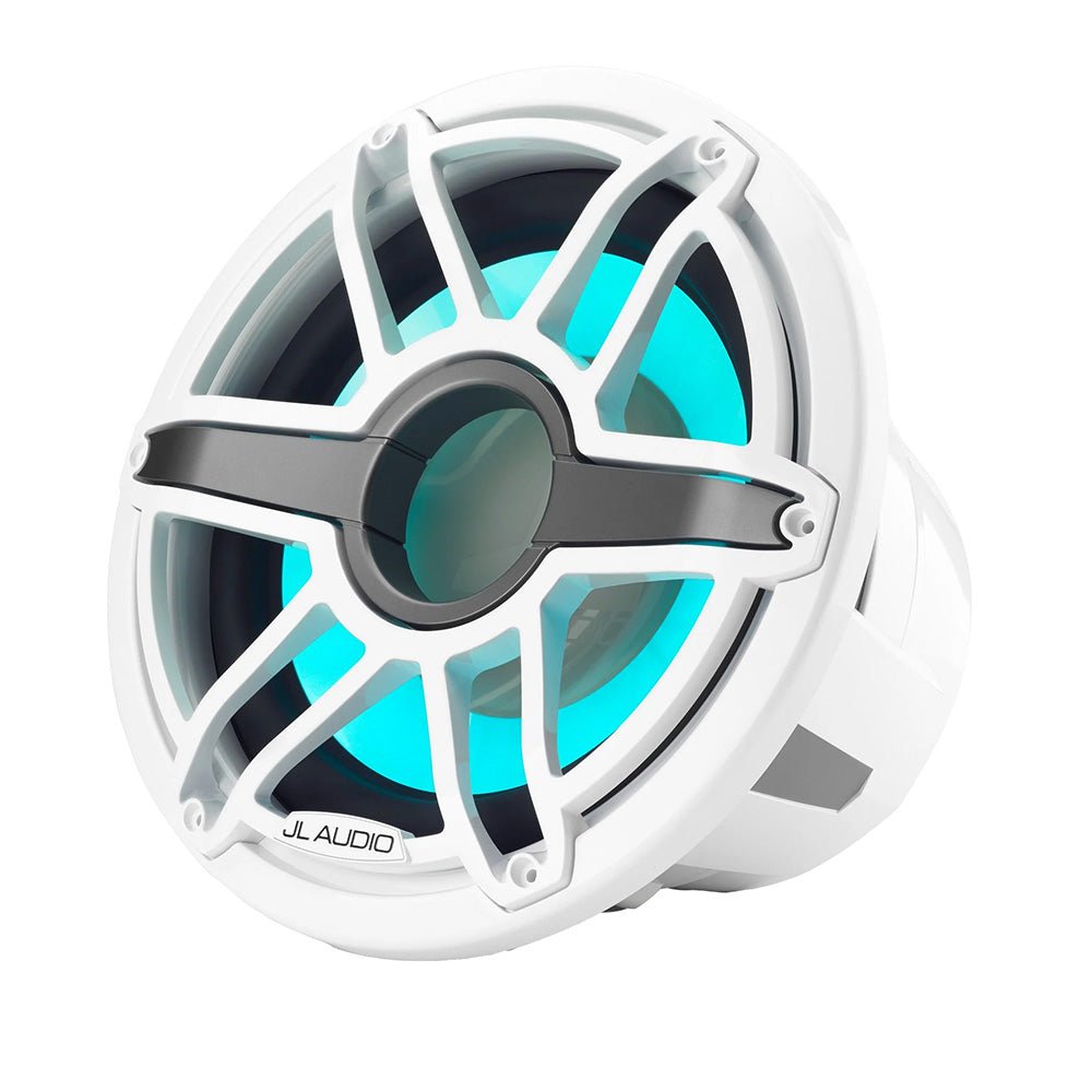 JL Audio M7 12" Marine Subwoofer w/Gloss White Sport Grille Transflective LED Lighting - M7 - 12IB - S - GwGw - i - 4 [010 - 03287 - 00] - Houseboatparts.com