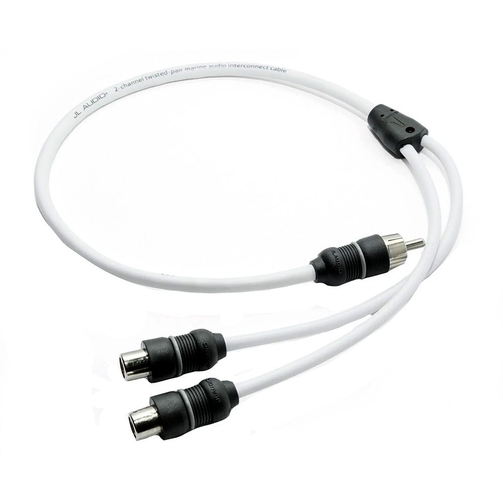 JL Audio 2 Channel Marine Audio Y - Adaptor 1 Male Plug to 2 Female Jacks - XMD - WHTAICY - 1M2F [010 - 13553 - 00] - Houseboatparts.com