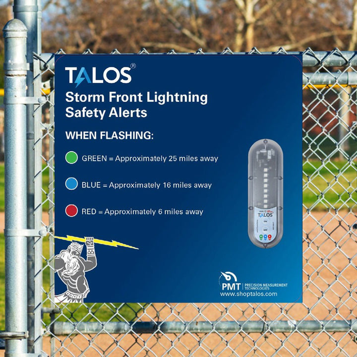 TALOS Standard Lightning Detector w/14"x14" Safety Information Sign [SFD - 1414P - MTB] - Houseboatparts.com