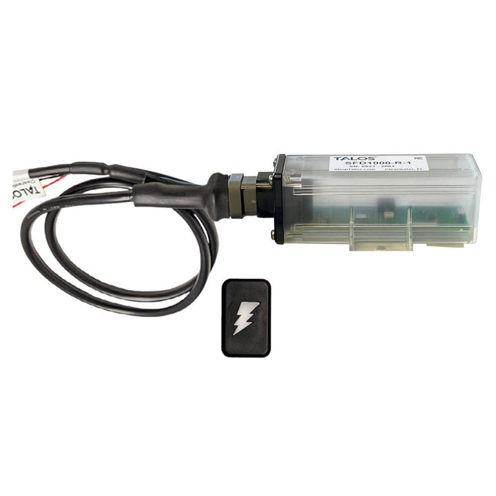 TALOS Remote Housing Lightning Detection System w/10' Cable - Black Rectangular Indicator w/Translucent Housing [SFD1000R - T1 - BR - BL - 10FT] - Houseboatparts.com