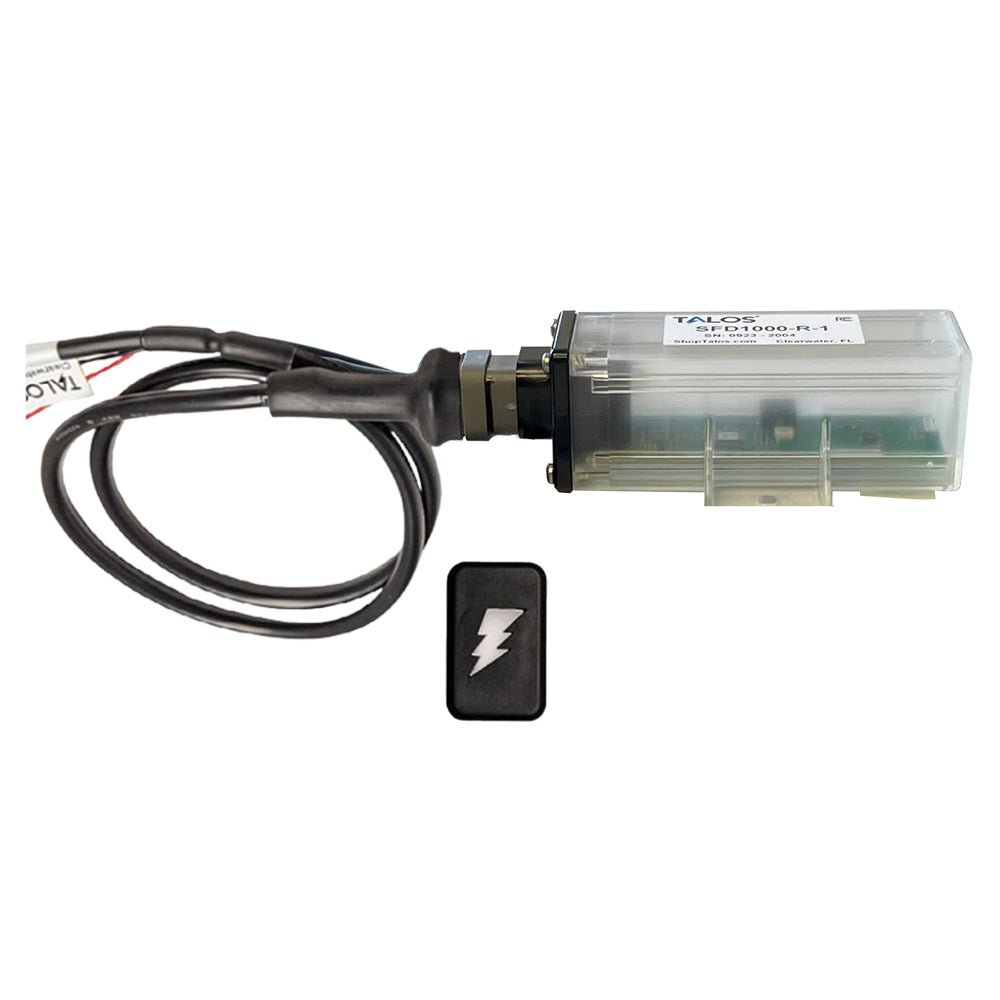 TALOS Remote Housing Lightning Detection System w/20' Cable - Black Rectangular Indicator w/Translucent Housing [SFD1000R - T1 - BR - BL - 20FT] - Houseboatparts.com