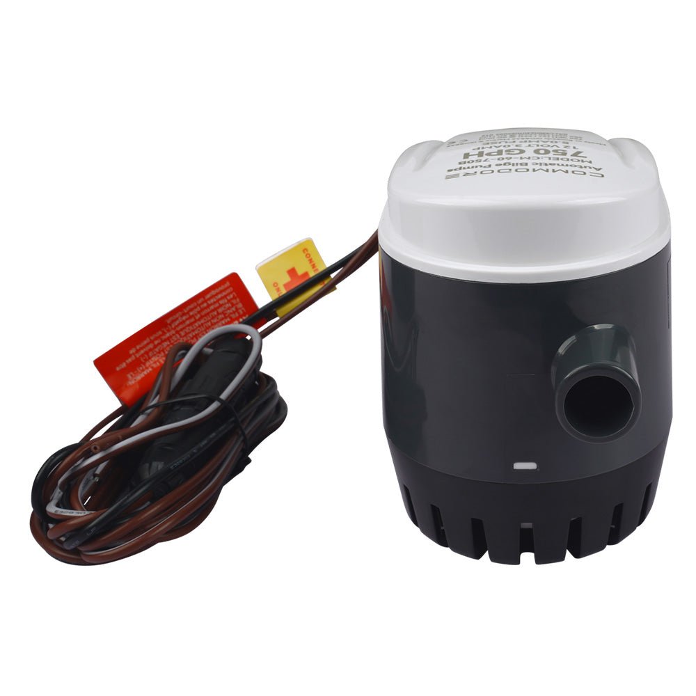 Commodore 750 GPH 60 Series Automatic Bilge Pump - 12V [CM - 60 - 750B] - Houseboatparts.com