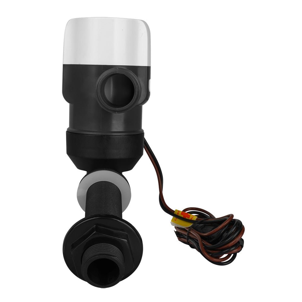 Commodore 1100 GPH Angled Livewell Pump - 12V [CM - E31 - 1100L] - Houseboatparts.com