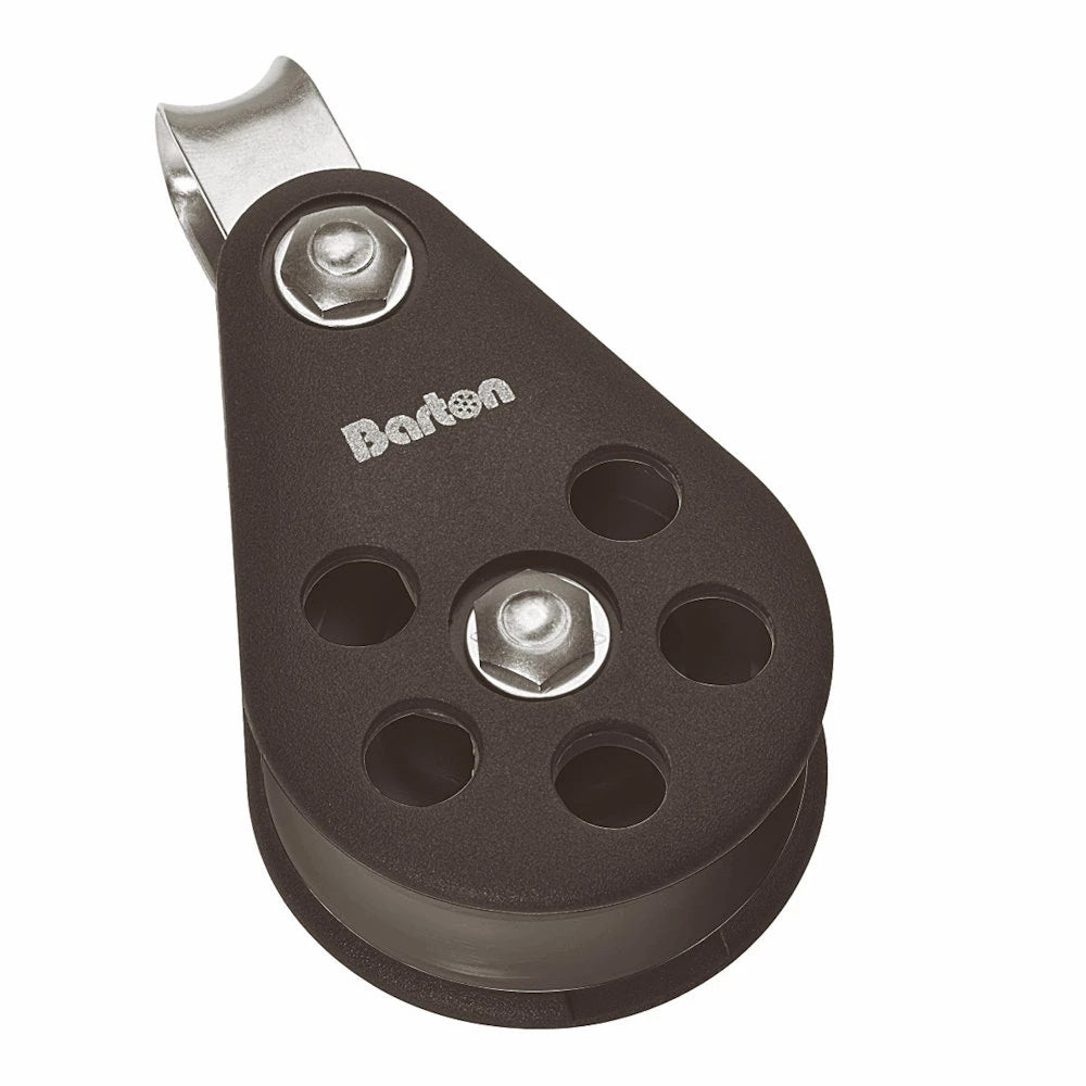 Barton Size 6 64mm Plain Bearing Pulley Single Block Fixed Eye [N06110] - Houseboatparts.com