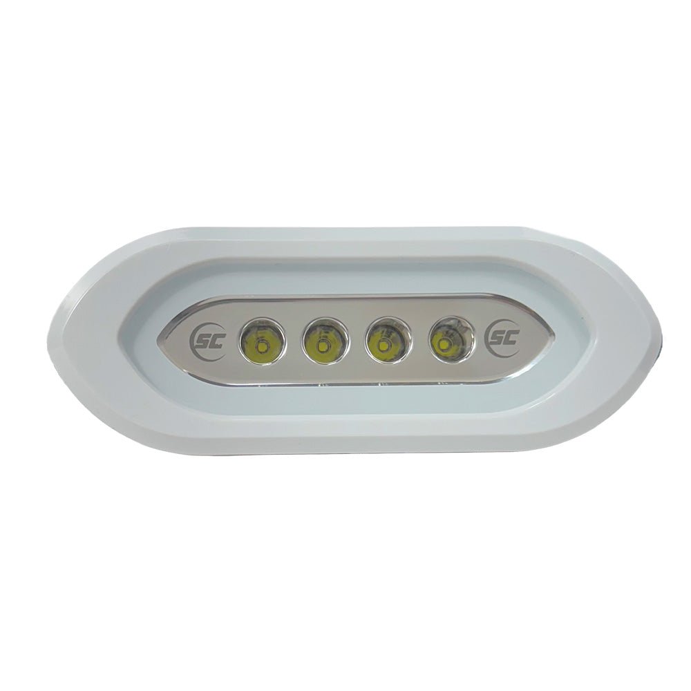 Shadow - Caster Flush Mount Spreader Light - White Housing - White [SCM - SLF4X - GW - WH] - Houseboatparts.com