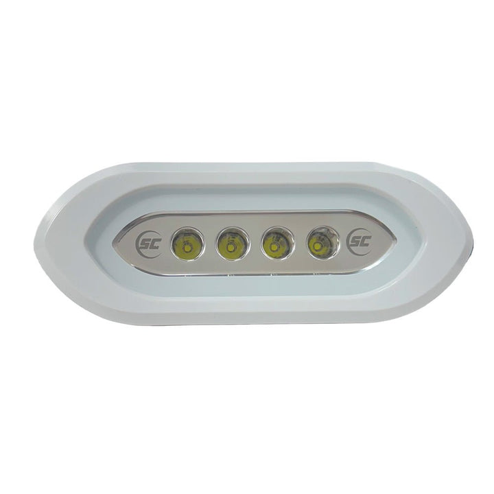 Shadow - Caster Flush Mount Spreader Light - White Housing - White [SCM - SLF4X - GW - WH] - Houseboatparts.com