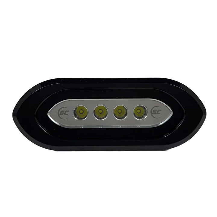 Shadow - Caster Flush Mount Spreader Light - Black Housing - White [SCM - SLF4X - GW - BK] - Houseboatparts.com
