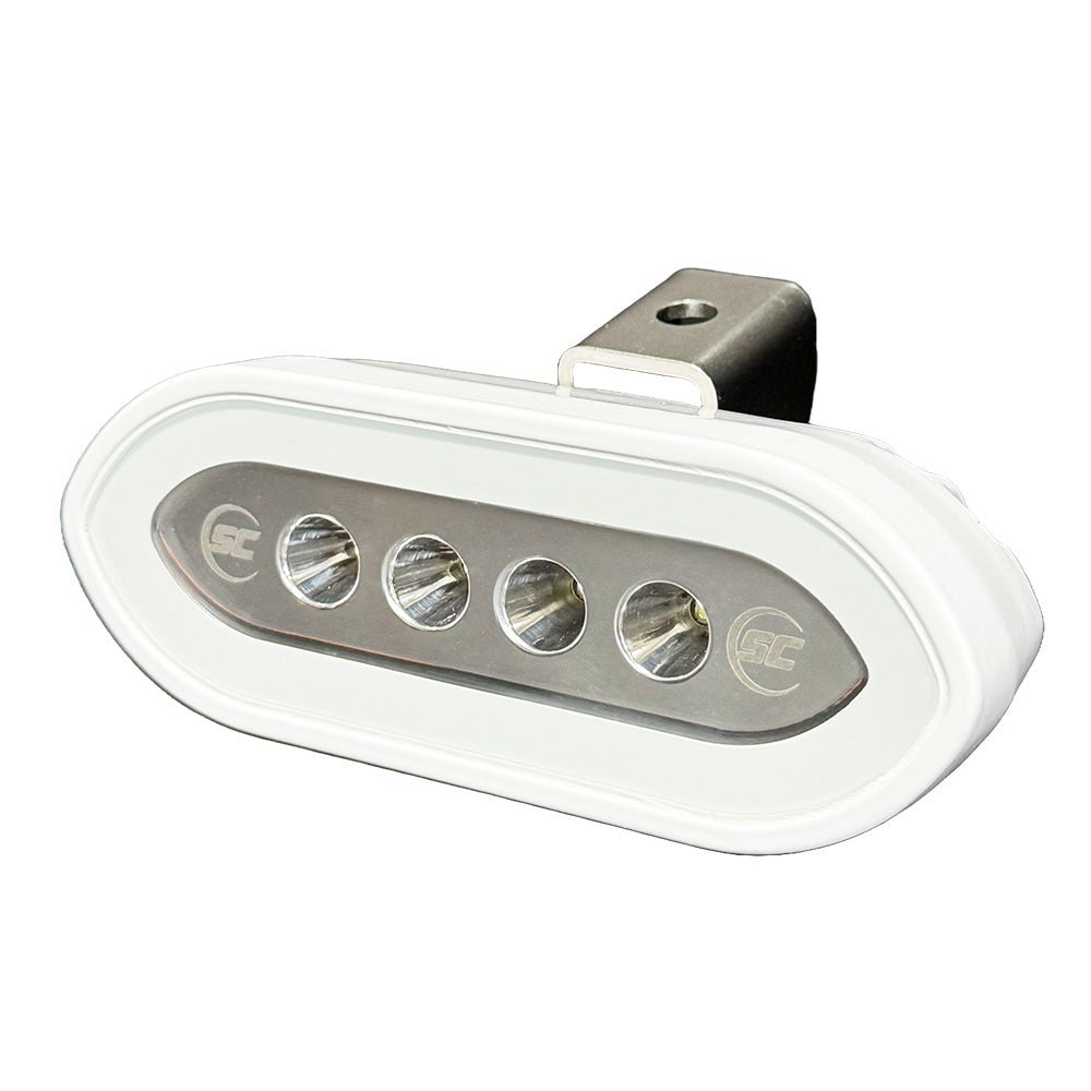 Shadow - Caster Bracket Mount Spreader Light - White Housing - White [SCM - SLB4X - GW - WH] - Houseboatparts.com