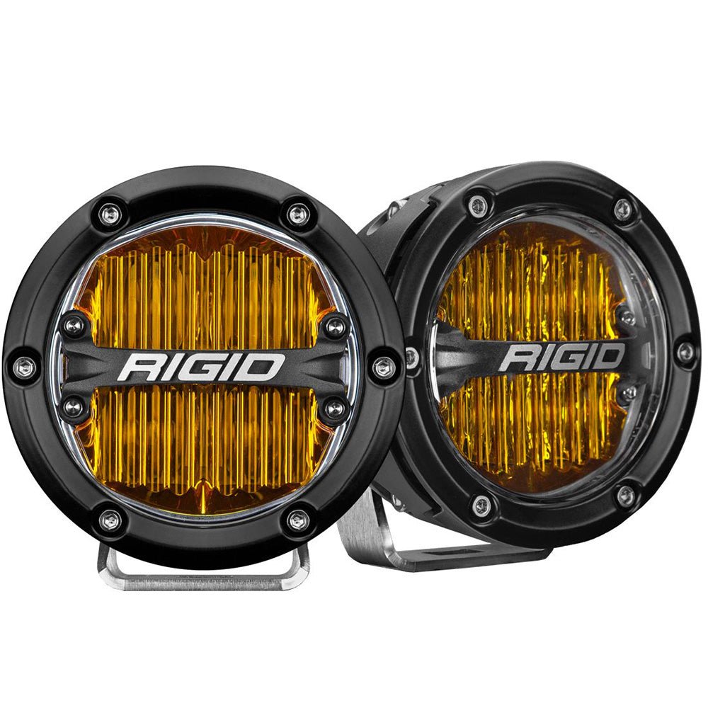 RIGID Industries 360 - Series 4" LED SAE Fog Beam - Yellow - Set of 2 [36121] - Houseboatparts.com