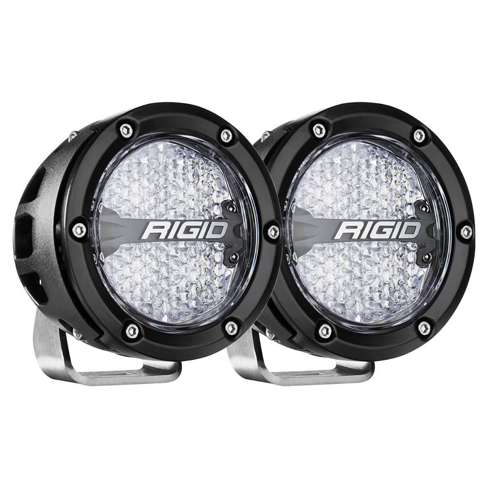 RIGID Industries 360 - Series RGBW 4" Offroad Lamp Diffused Beam w/RGBW Backlight Pods - Set of 2 [36400] - Houseboatparts.com