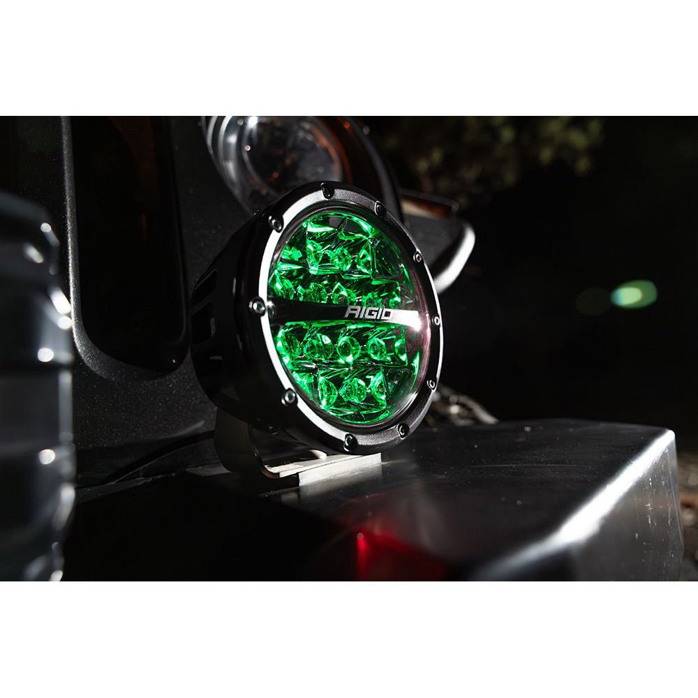 RIGID Industries 360 - Series RGBW 6" Offroad Lamp Spot Beam w/RGBW Backlight Pods - Set of 2 [36412] - Houseboatparts.com