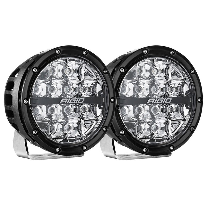 RIGID Industries 360 - Series RGBW 6" Offroad Lamp Spot Beam w/RGBW Backlight Pods - Set of 2 [36412] - Houseboatparts.com