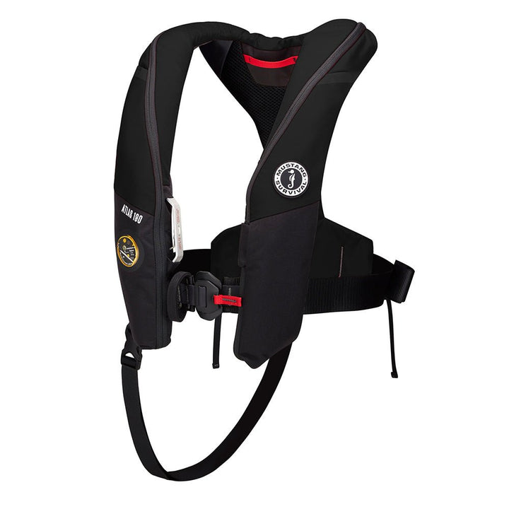Mustang Atlas 190 DLX Open Ocean Inflatable PFD - Black [MD3195E1 - 13 - 0] - Houseboatparts.com
