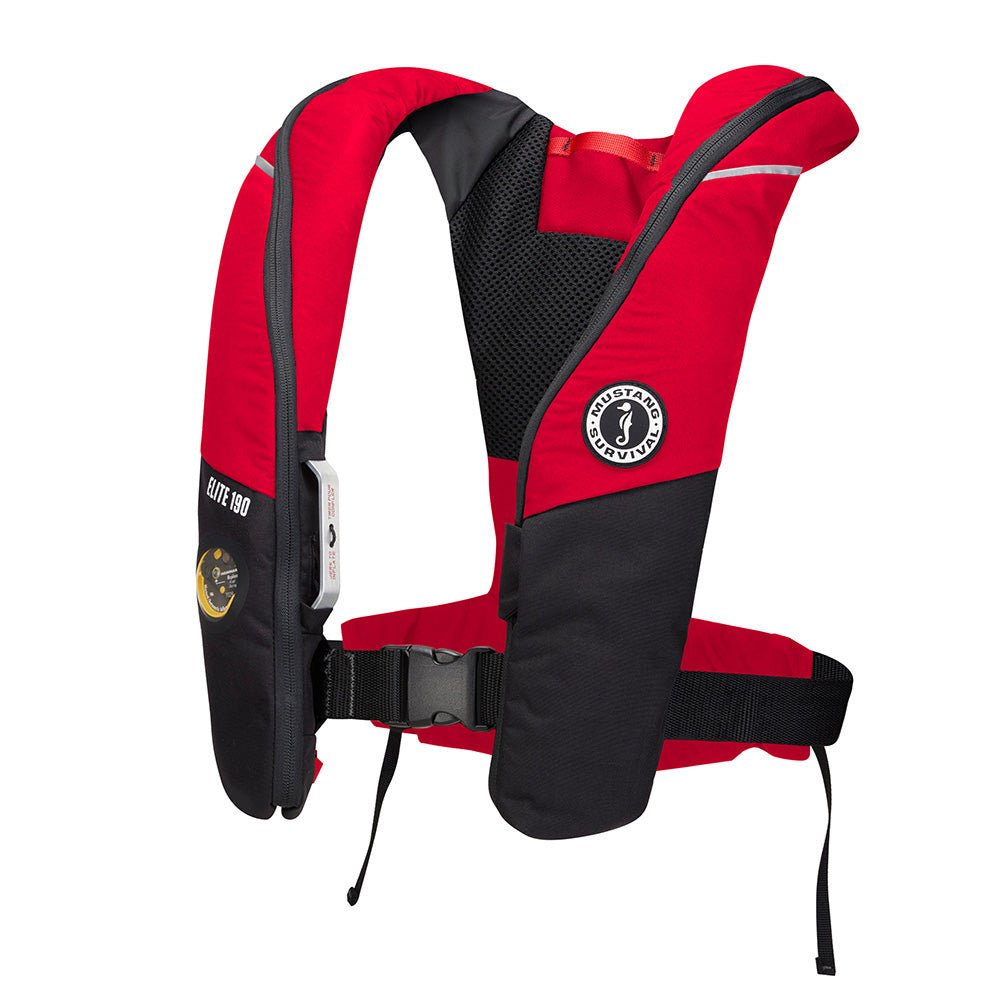 Mustang Elite 190 Offshore Inflatable PFD - Red/Black [MD3170 - 123 - 0] - Houseboatparts.com