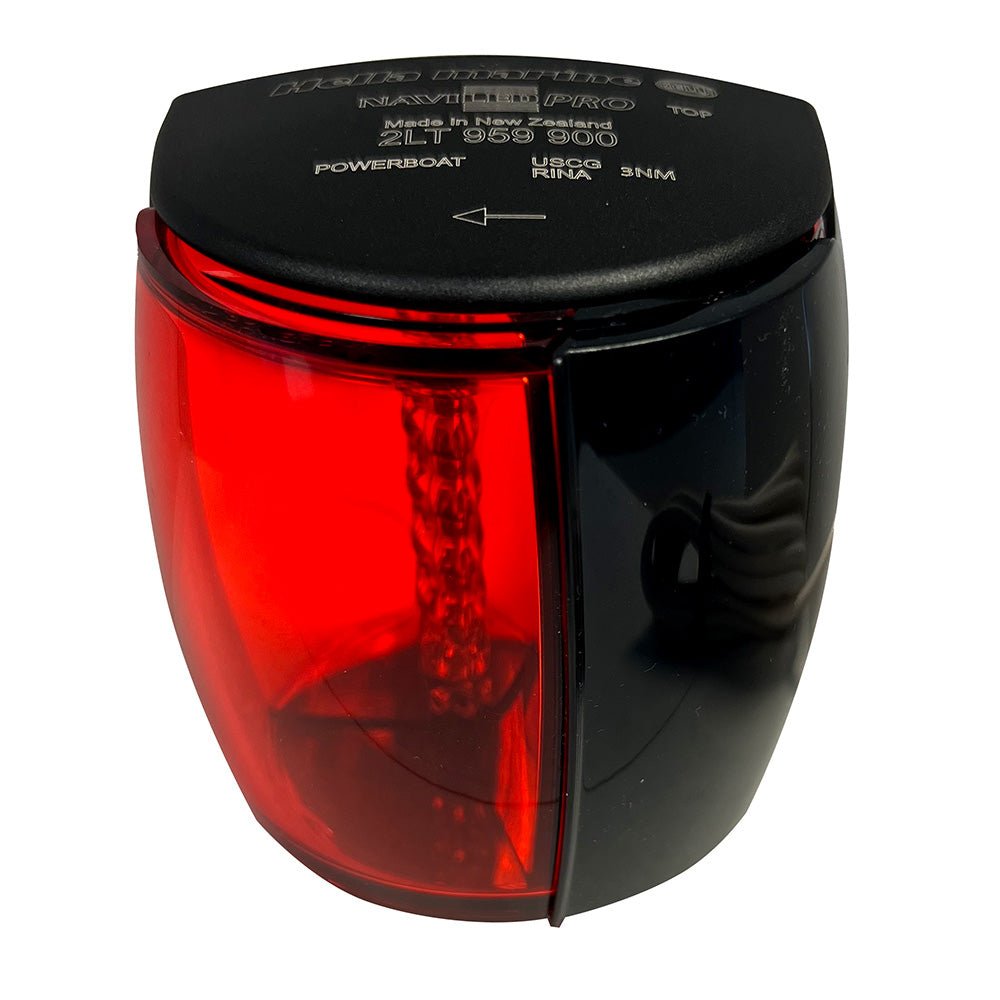 Hella Marine NaviLED PRO Port Navigation Lamp - Black - 2NM [017460101] - Houseboatparts.com
