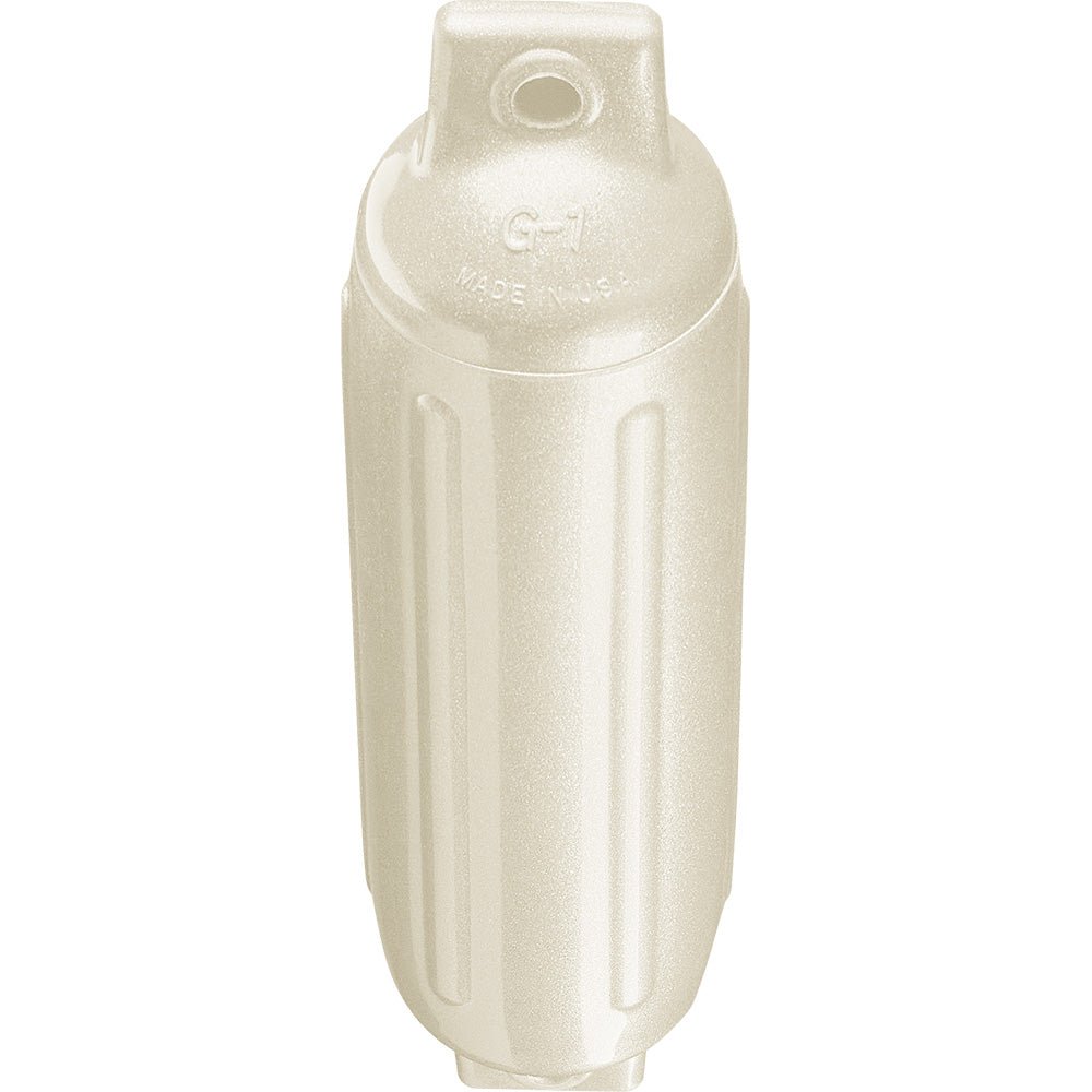 Polyform G - 1 Twin Eye Fender 3.5" x 12.8" - Metallic White [G - 1 - METALLIC WHITE] - Houseboatparts.com