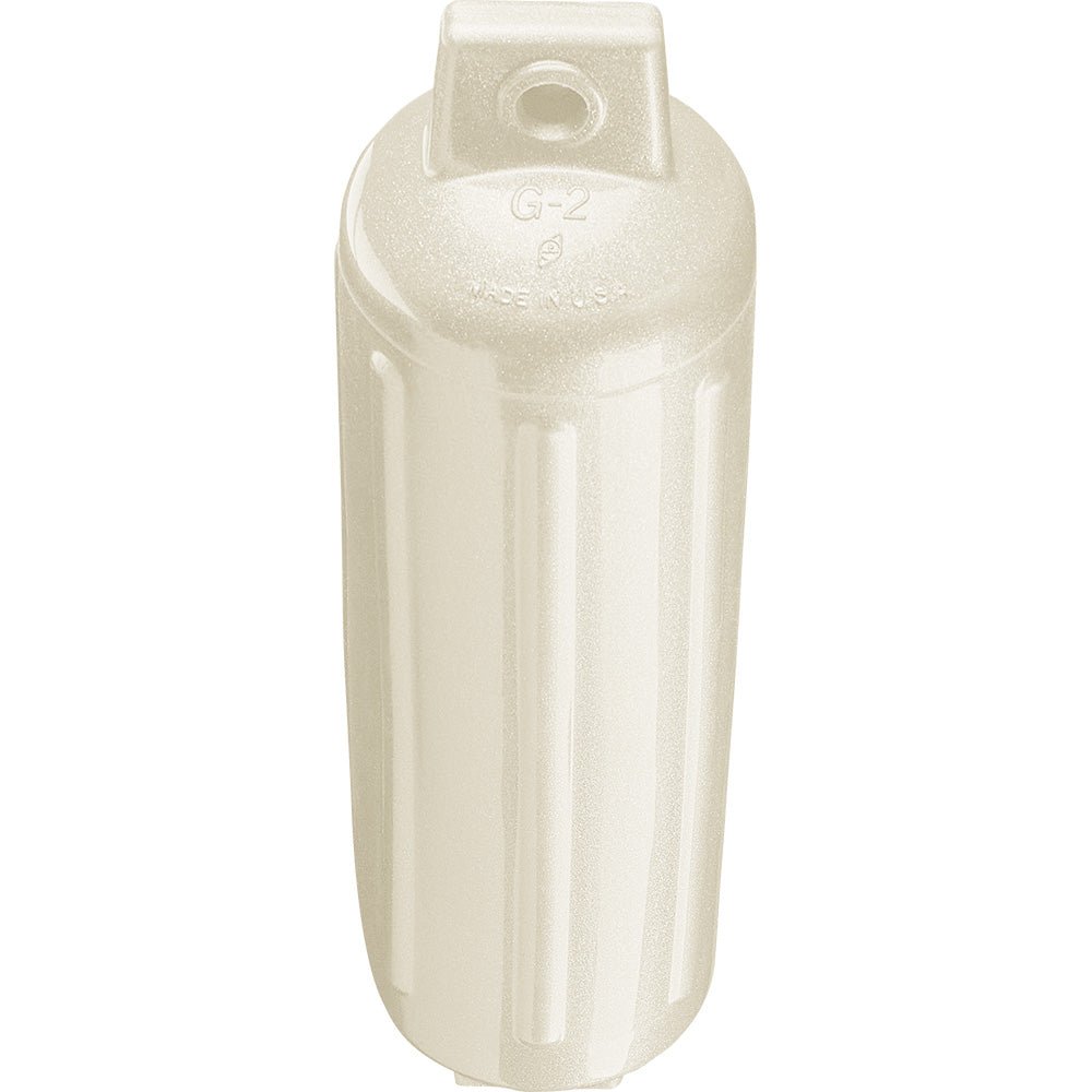 Polyform G - 2 Twin Eye Fender 4.5" x 15.5" - Metallic White [G - 2 - METALLIC WHITE] - Houseboatparts.com