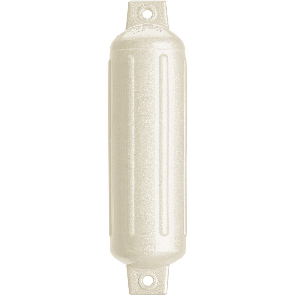 Polyform G - 2 Twin Eye Fender 4.5" x 15.5" - Metallic White [G - 2 - METALLIC WHITE] - Houseboatparts.com