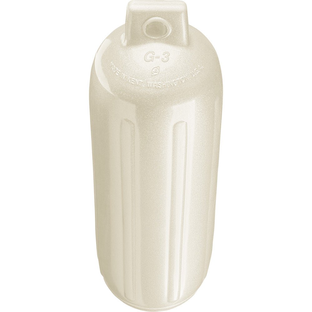 Polyform G - 3 Twin Eye Fender 5.5" x 19" - Metallic White [G - 3 - METALLIC WHITE] - Houseboatparts.com