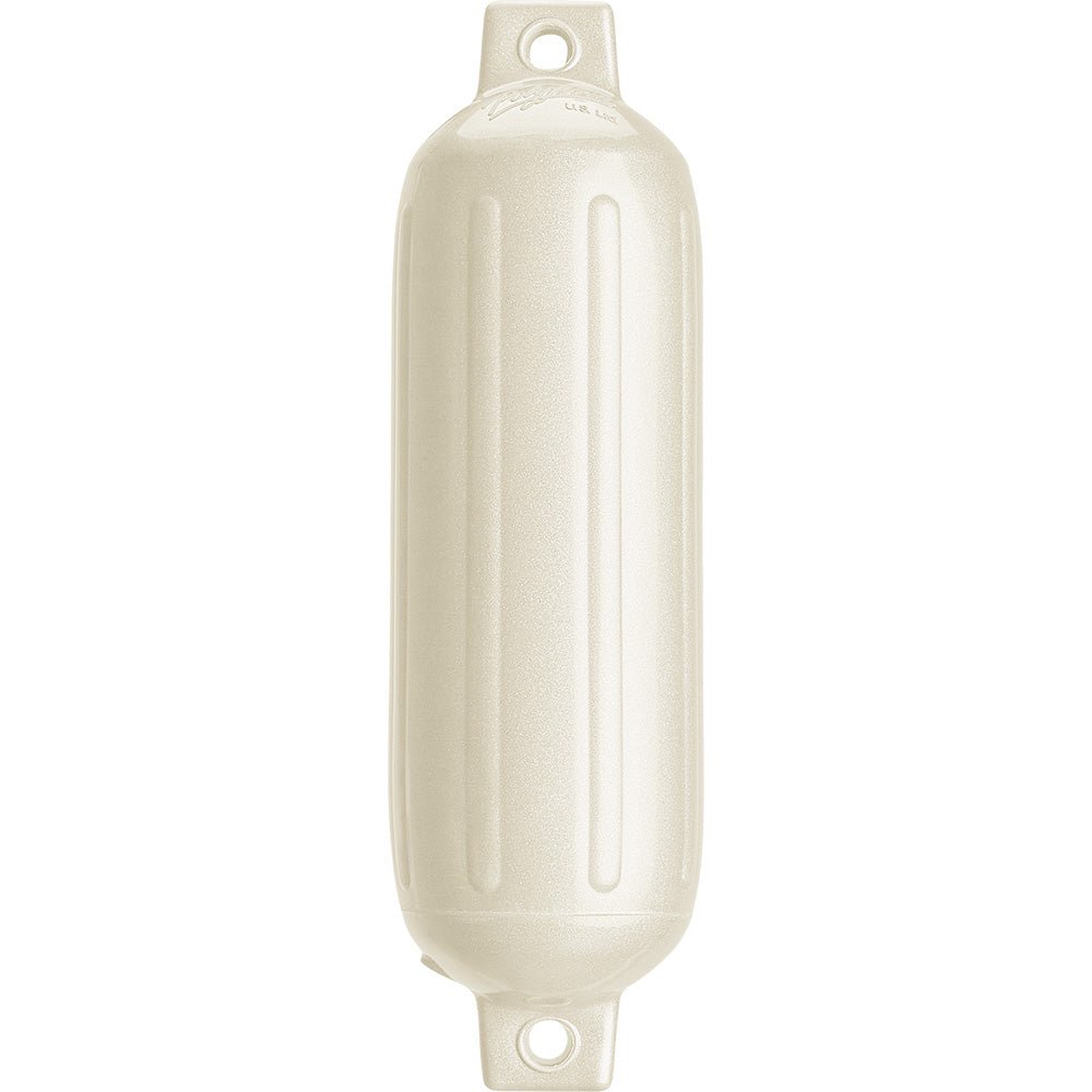 Polyform G - 3 Twin Eye Fender 5.5" x 19" - Metallic White [G - 3 - METALLIC WHITE] - Houseboatparts.com