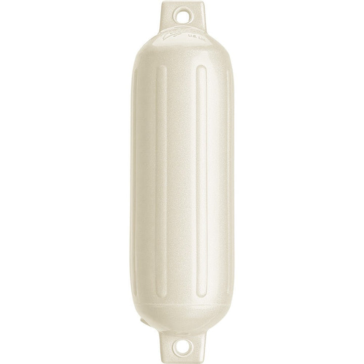 Polyform G - 3 Twin Eye Fender 5.5" x 19" - Metallic White [G - 3 - METALLIC WHITE] - Houseboatparts.com