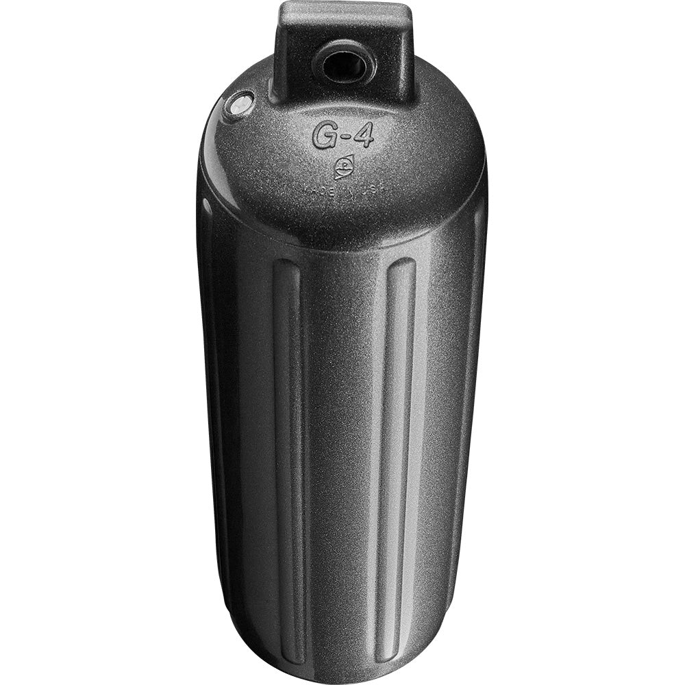 Polyform G - 4 Twin Eye Fender 6.5" x 22" - Metallic Graphite [G - 4 - METALLIC GRAPHITE] - Houseboatparts.com